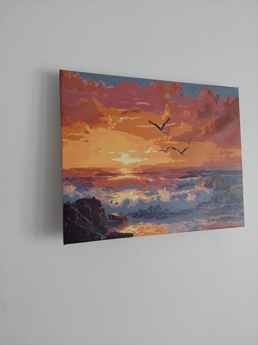 Customer photo review of Ocean sunset | Paint by Number