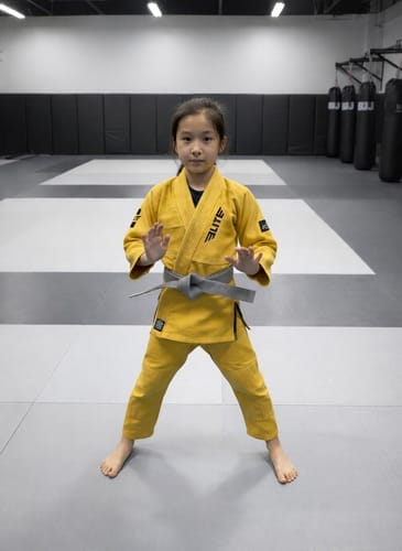 Customer photo review of Core Yellow Brazilian Jiu Jitsu Kids BJJ Gi