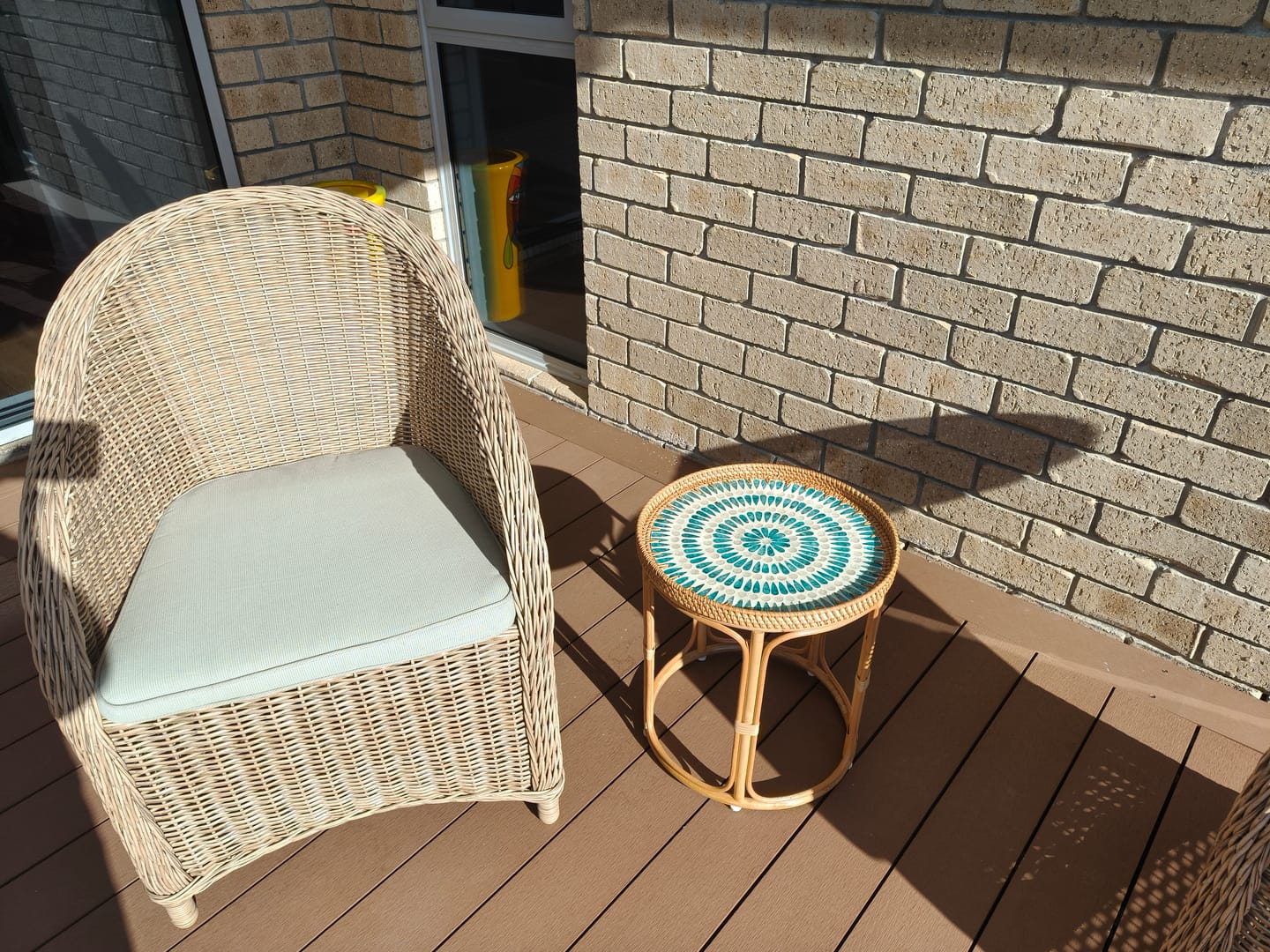 Customer photo review of Serene Rattan Table