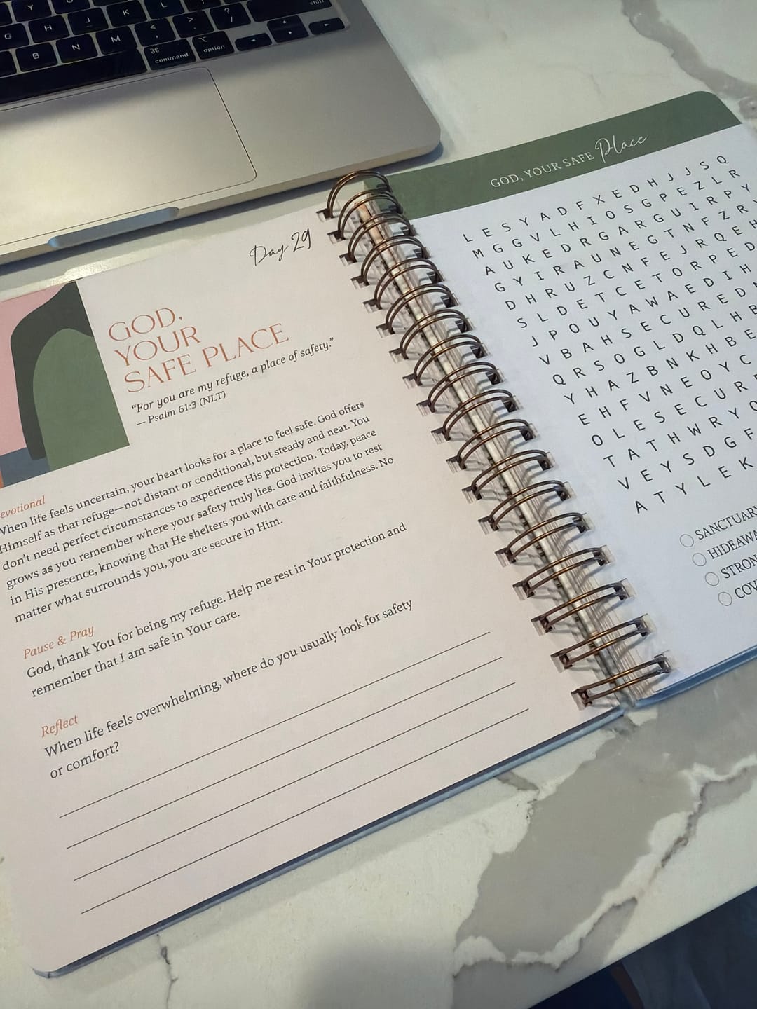 Customer photo review of Be Still: Word Search Devotional for Peace & Rest in God