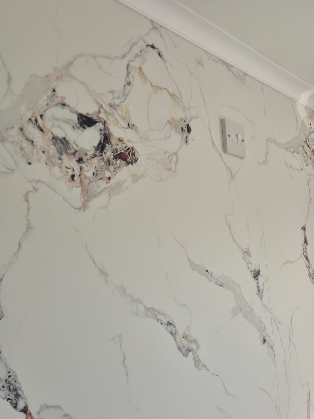 Customer photo review of 10mm Oro Gold Marble Ultra Matt Shower Panel 1M x 2.4M