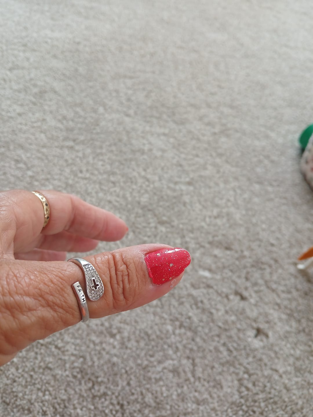 Customer photo review of "FAITH" Handmade Christian Family Ring in Zircon & 925 Sterling Silver (GIFTING OFFER)