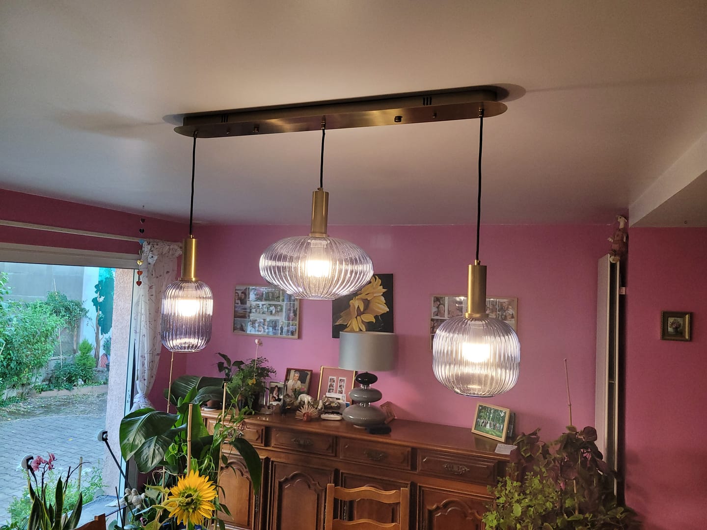 Customer photo review of Suspension chic en verre vintage CRISTALI | 100% Personnalisable