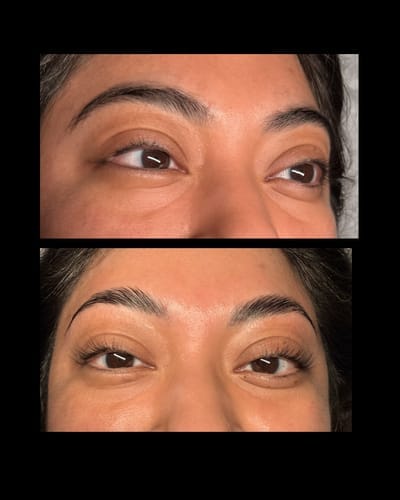 Customer photo review of Cysteamine Brow & Lash Lamination Kit - Step 1 - 15ml