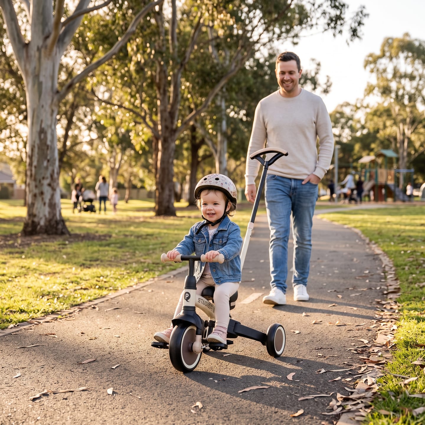 Customer photo review of Stager 3-in-1 Kids Trike – Push, Pedal & Balance Bike (Ages 2–6)