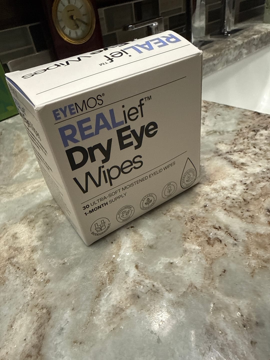 Customer photo review of REALief™ Dry Eye Wipes | 30