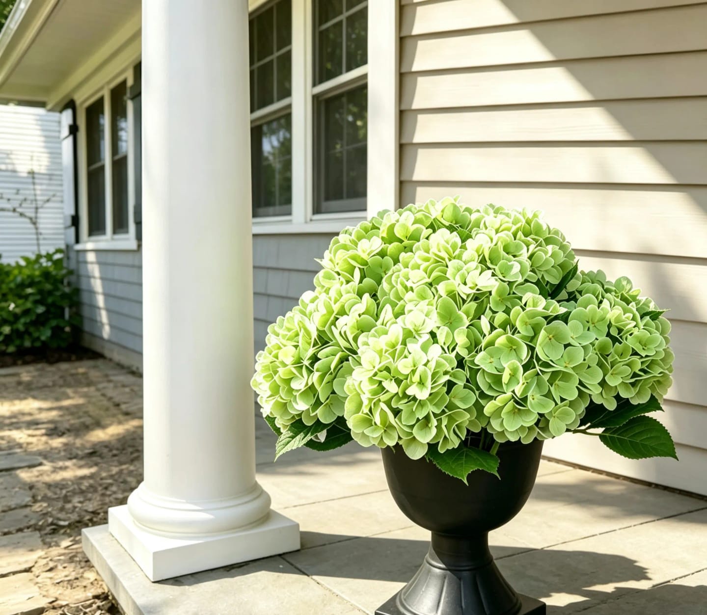 Customer photo review of Everyone thinks these hydrangeas are real... until they touch them. 👀UV resistant, Waterproof, Windproof