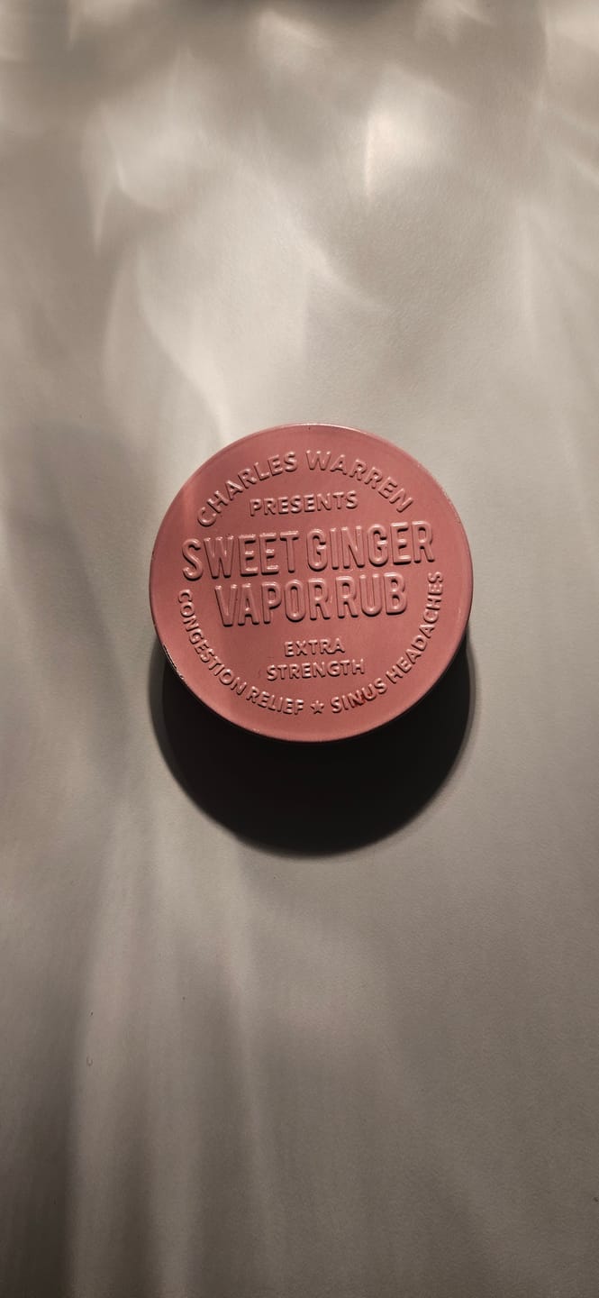 Customer photo review of Extra Strength Sweet Ginger Vapor Rub [Compact]