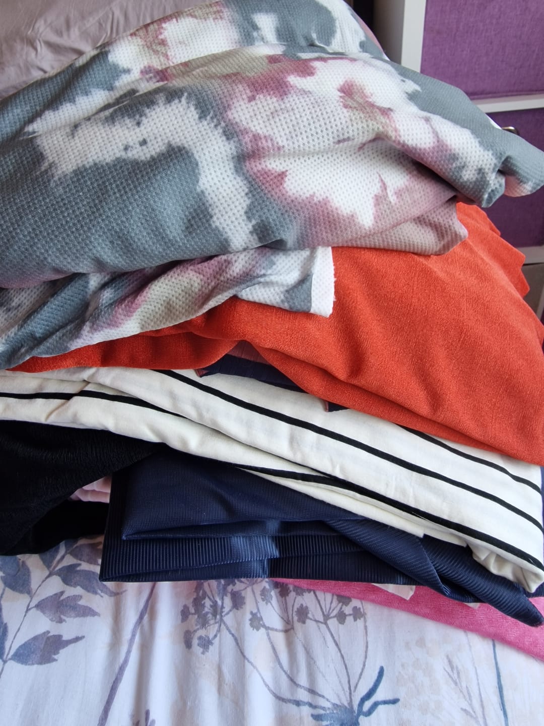 Customer photo review of 50p A Metre: Print & Plain Fabric Bundle
