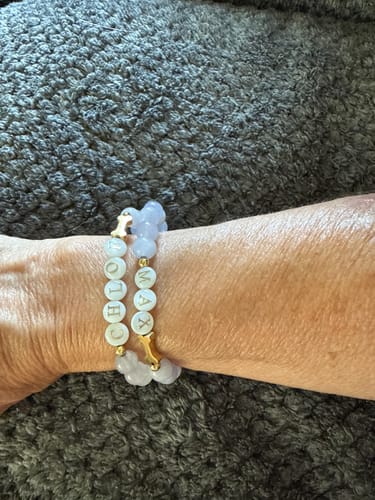 Customer photo review of Custom Pet Name Crystal Bracelet