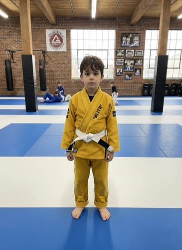 Customer photo review of Core Yellow Brazilian Jiu Jitsu Kids BJJ Gi