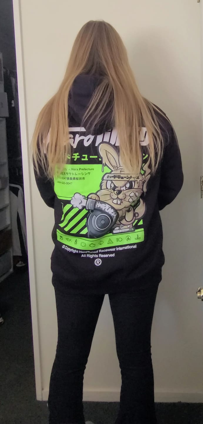 Customer photo review of Women's Turbo Bunny Hoodie - Black