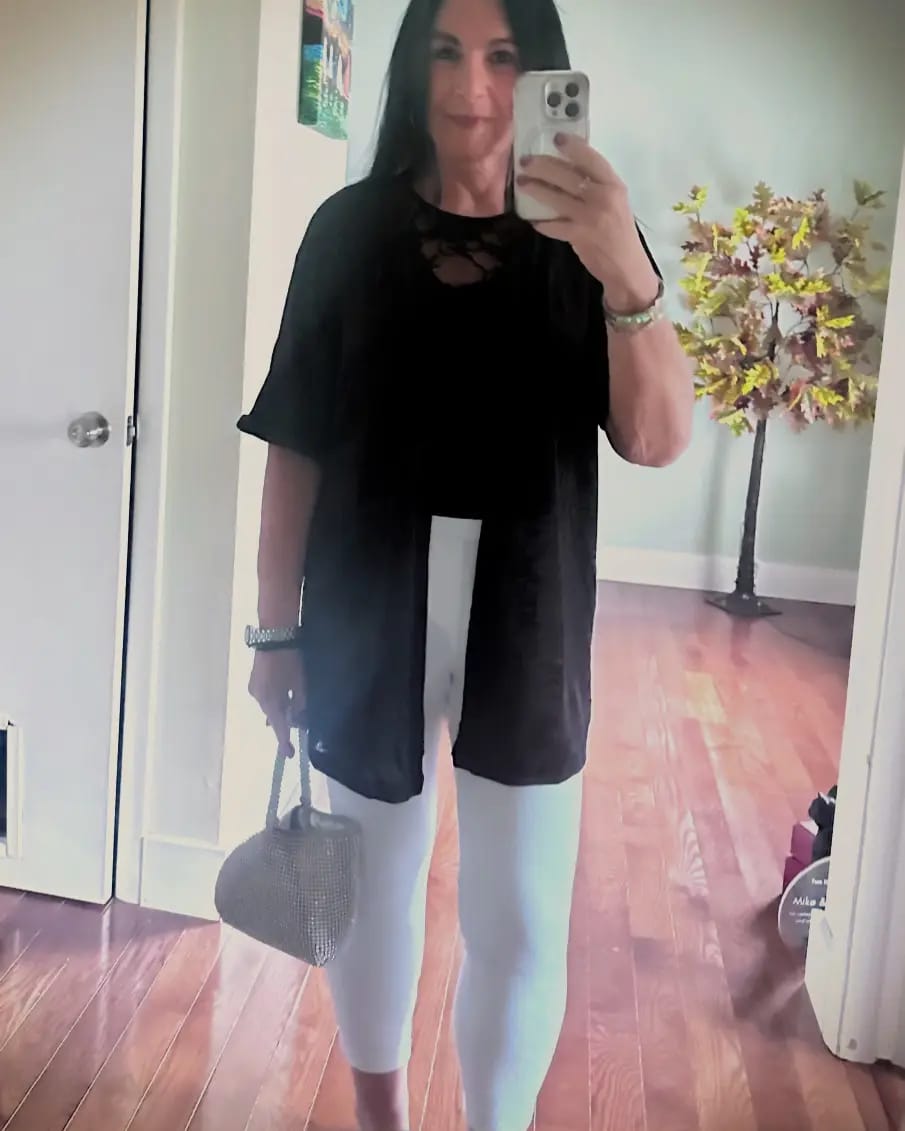Customer photo review of Short-sleeved casual solid coat