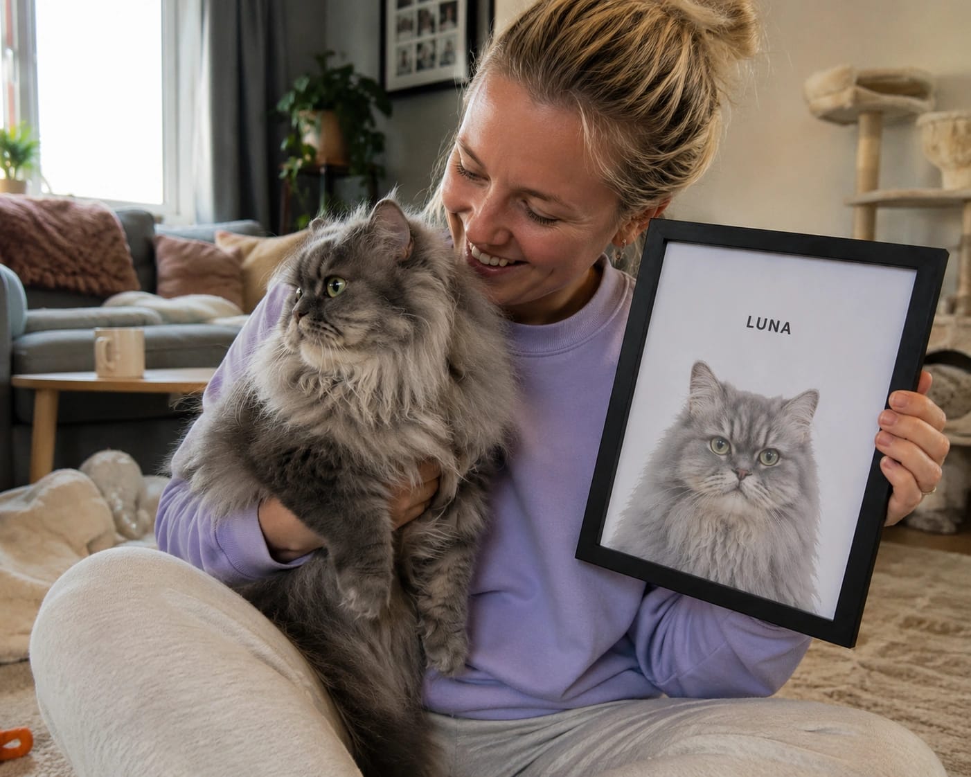 Customer photo review of Minimalist: Custom Pet Portrait