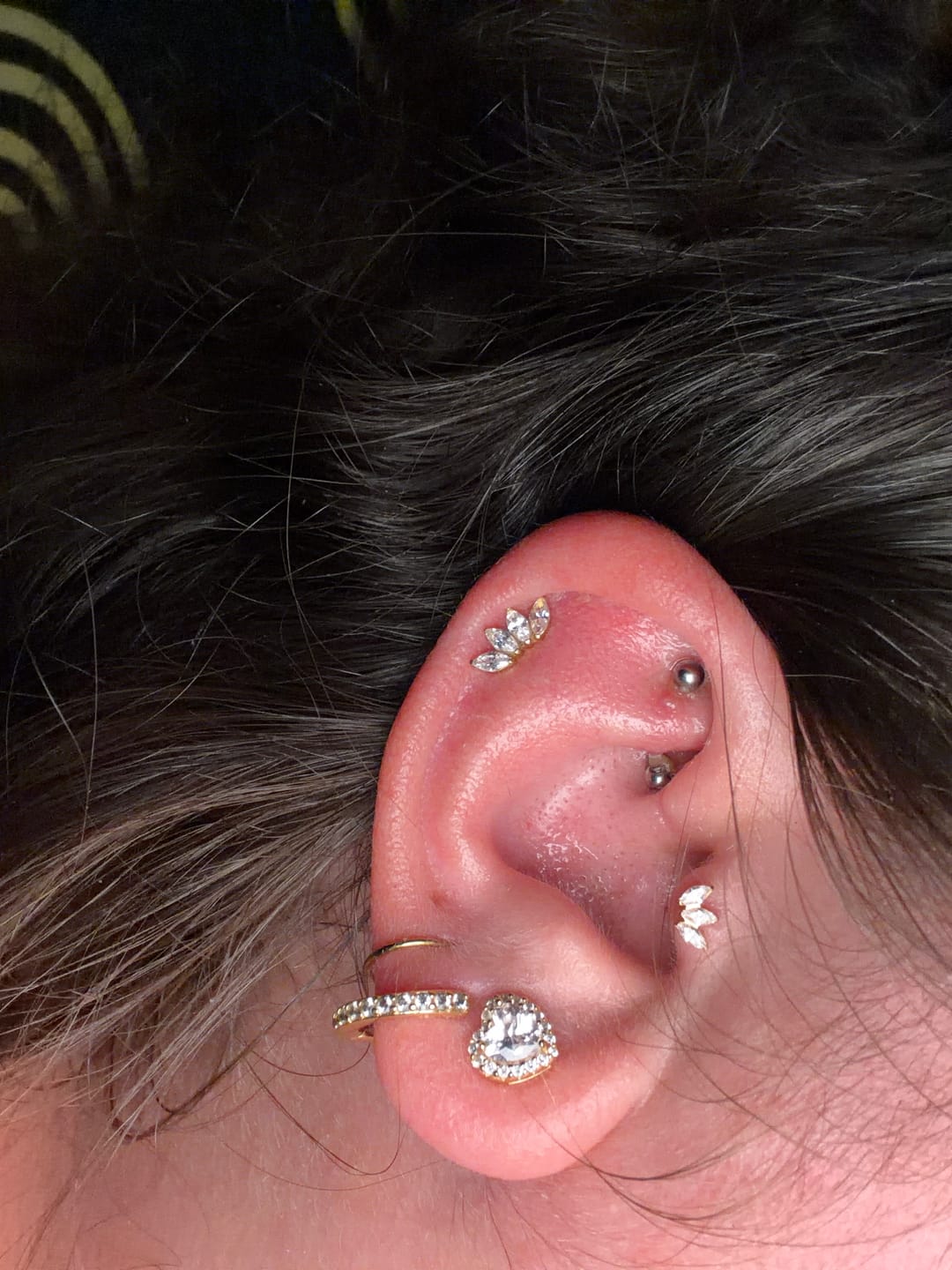 Customer photo review of Lotus Piercing | Titan