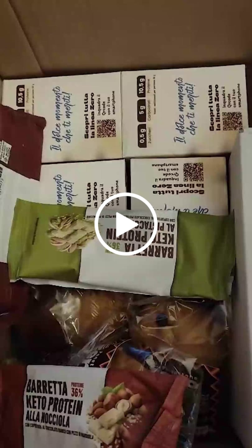 Customer video review of Barretta Keto Proteica al Pistacchio con Copertura al Cioccolato
