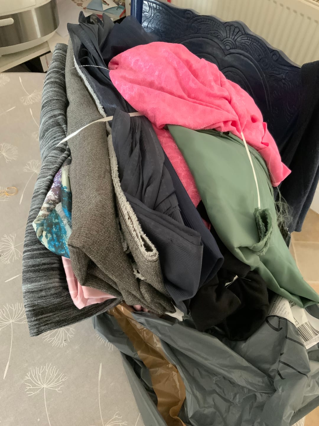 Customer photo review of 50p A Metre: Print & Plain Fabric Bundle