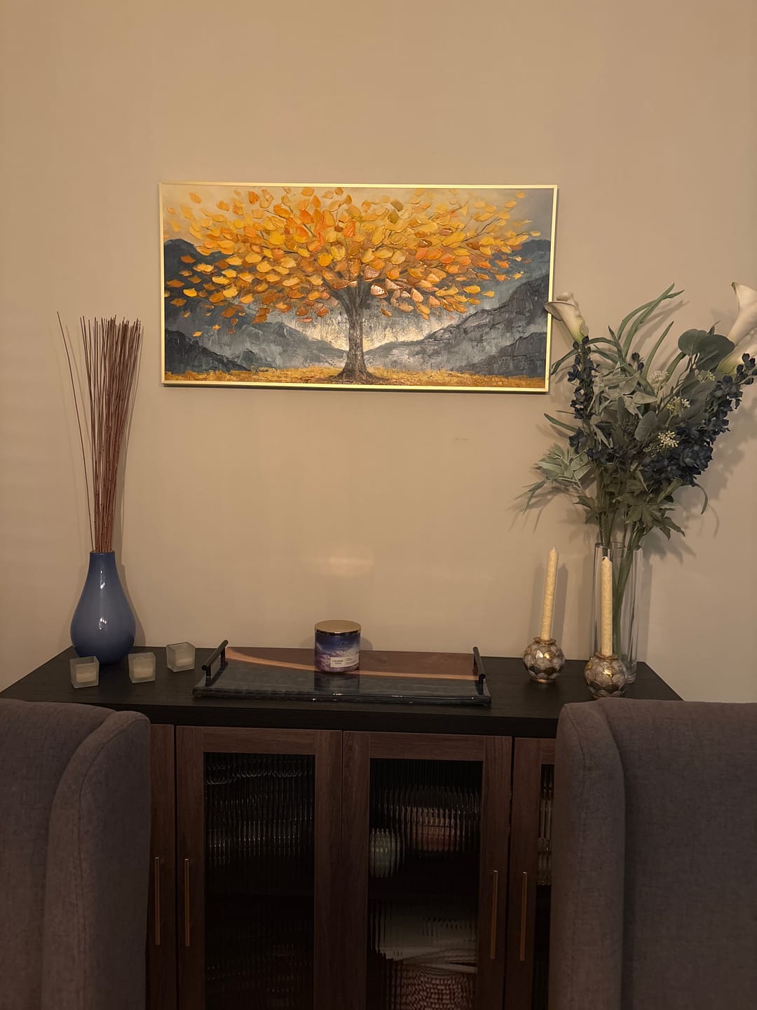 Customer photo review of Expressionist Tree Landscape Wall Art - Sunroot
