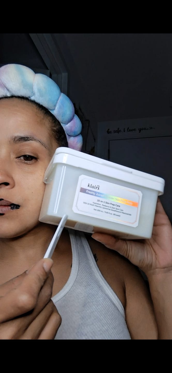 Customer photo review of Freshly Juiced Vitamin Skin Prep Pads
