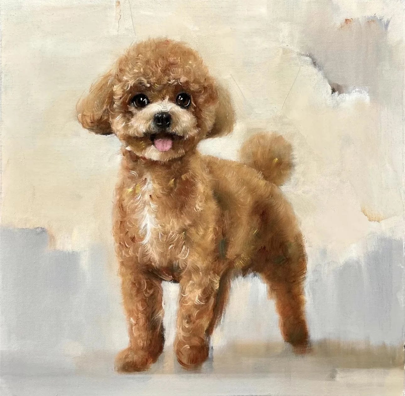 Customer photo review of Modern Pet Portrait | Hand-painted Pet Portrait