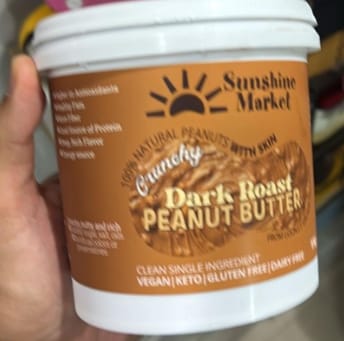 Customer photo review of .Sunshine Market Crunchy Dark Roast Peanut Butter (1Kg)
