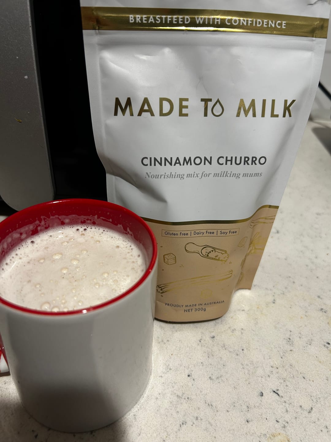 Customer photo review of Cinnamon Churro Lactation Drink Mix - GF, DF, SF