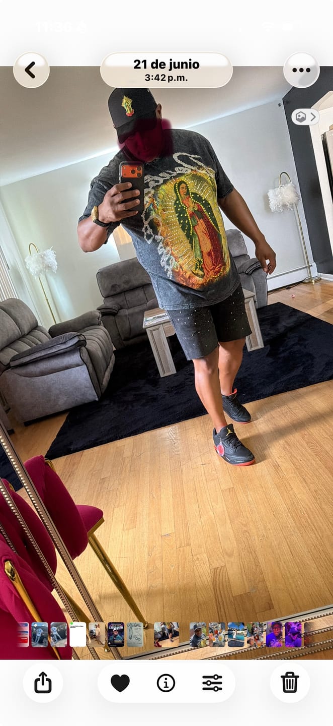 Customer photo review of Vintage Iced-Out Virgin Tee-356T