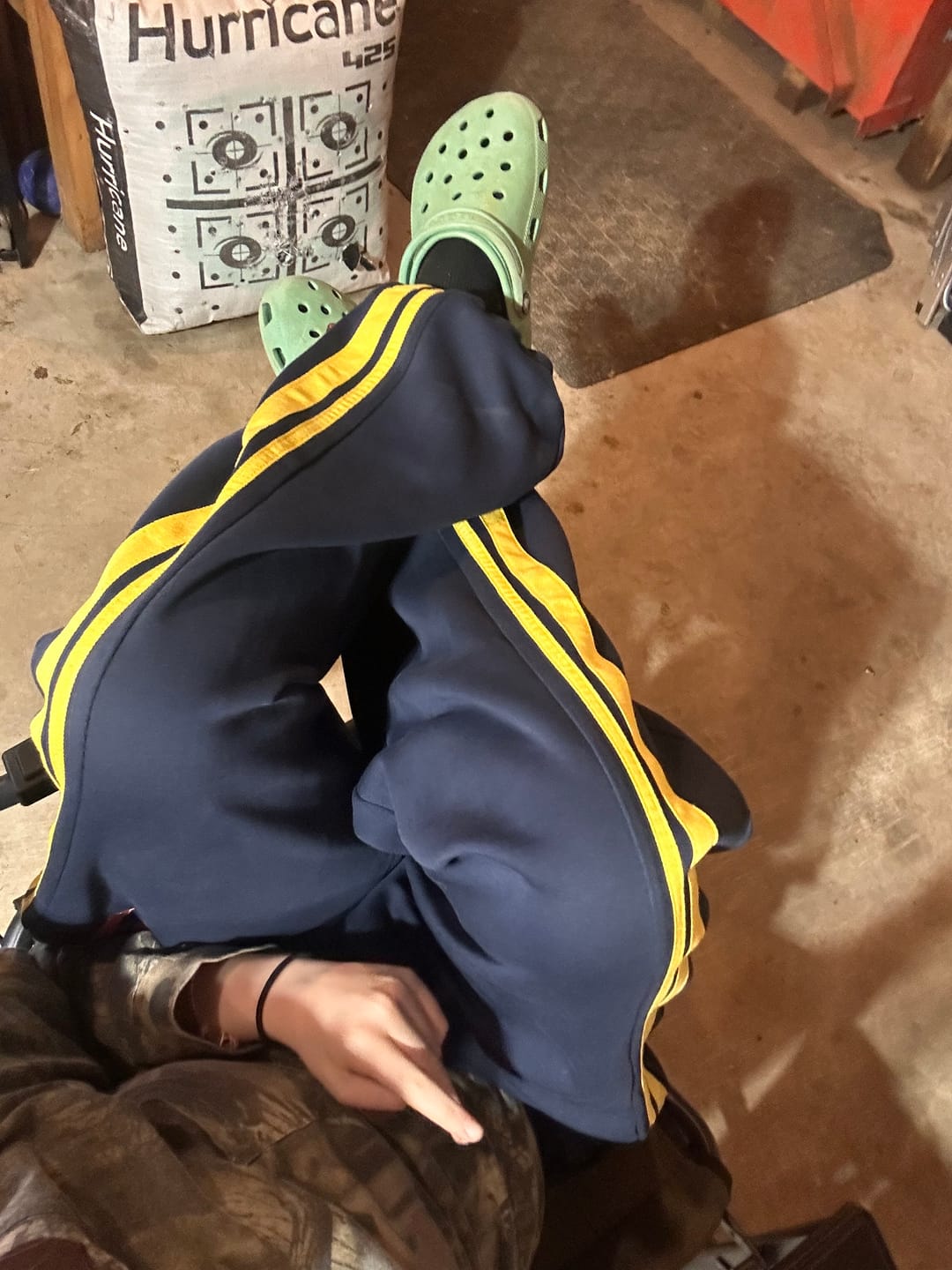 Customer photo review of Aelfric Eden Stripe Baggy Barrel Sweatpants