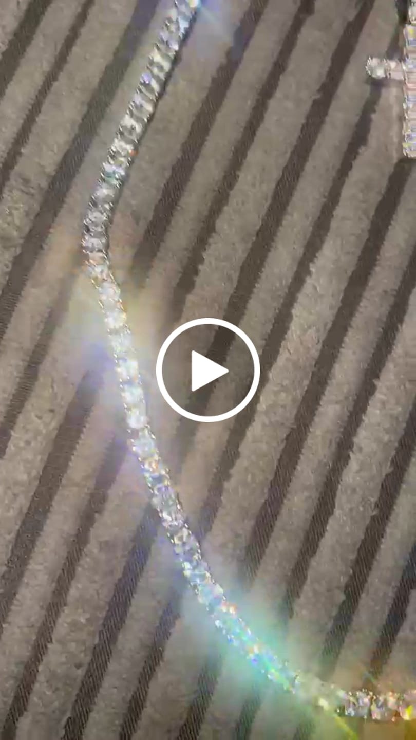 Customer video review of 3.4CT Moissanite Cross Pendant - Silver - D Color - VVS1