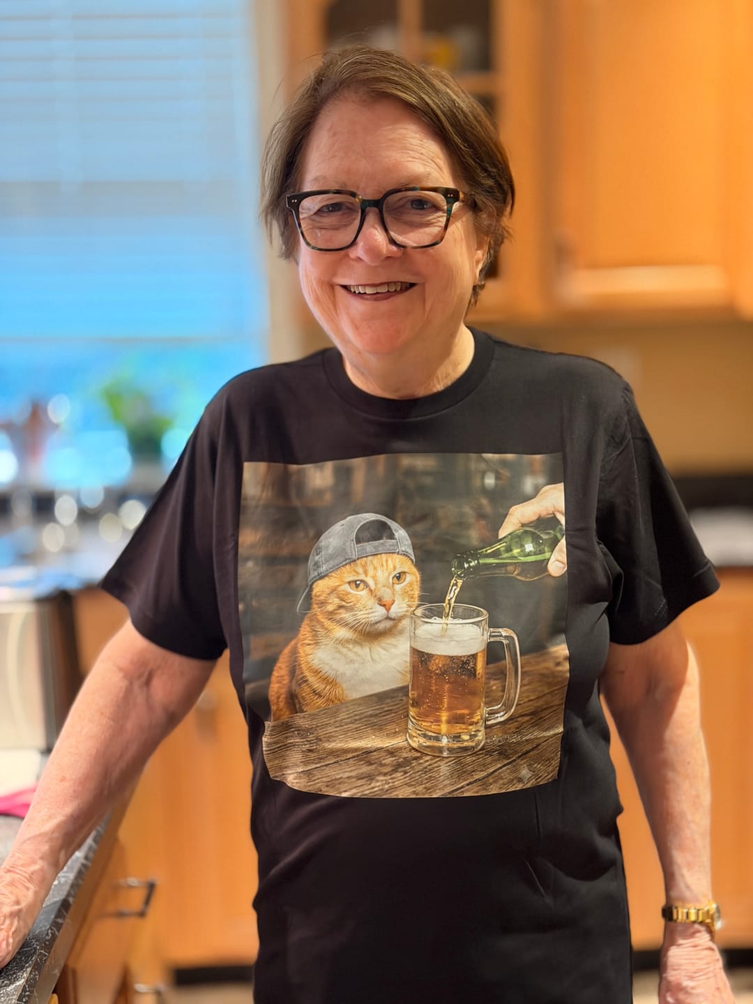 Customer photo review of Van Gogh Sunflower Basic Shirt Unisex