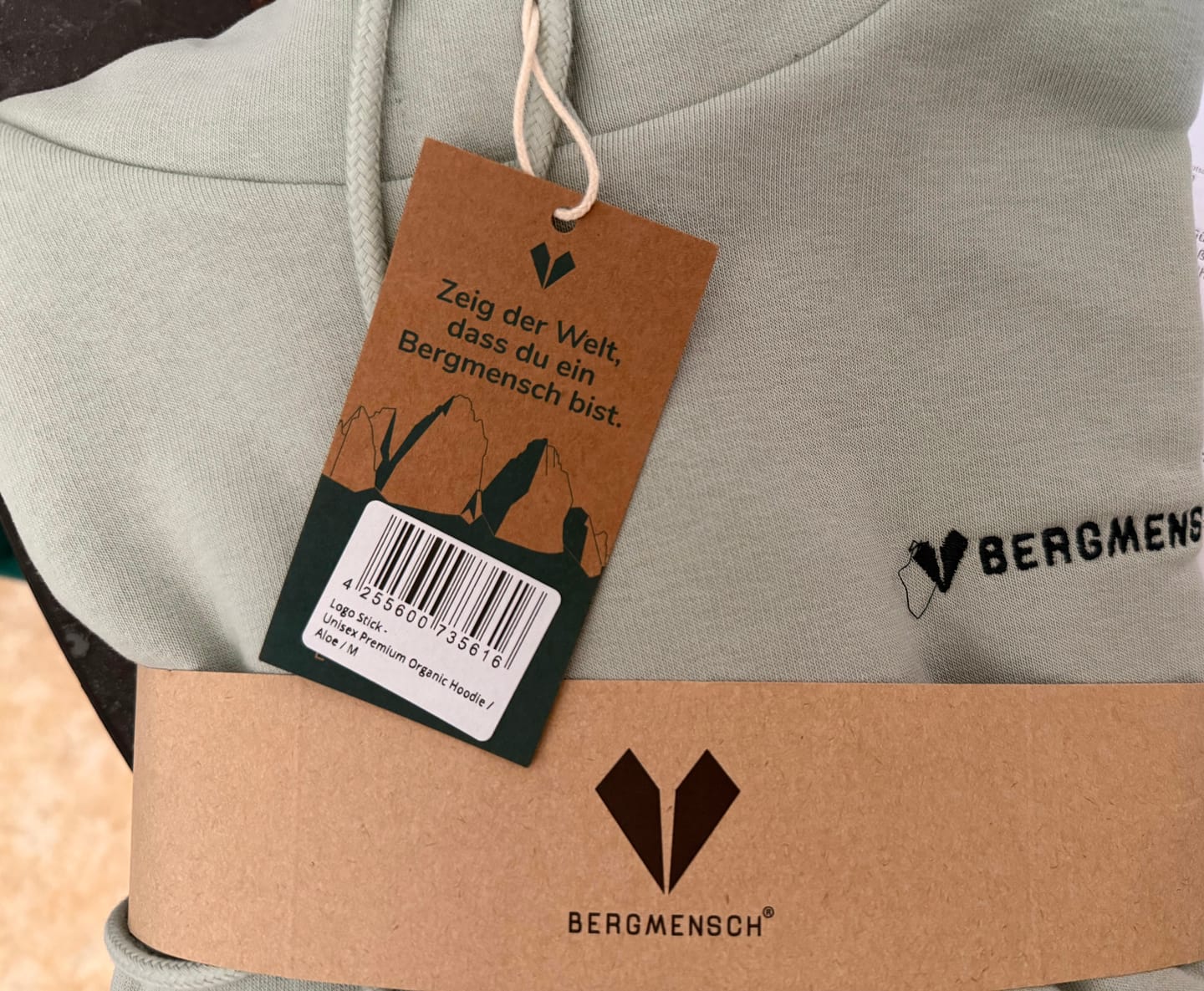 Customer photo review of Logo Stick - Unisex Premium Organic Hoodie
