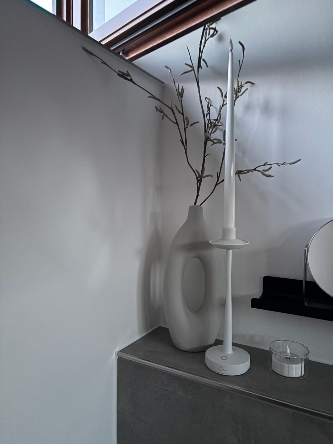 Customer photo review of LED Kertelys med Lak, 2 stk (38 cm) Hvid