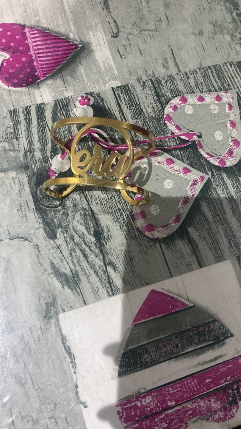 Customer photo review of Gold ERA Signature Cuff Bracelet