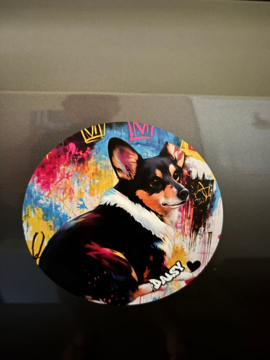 Customer photo review of Graffiti - Personalized Car Magnet
