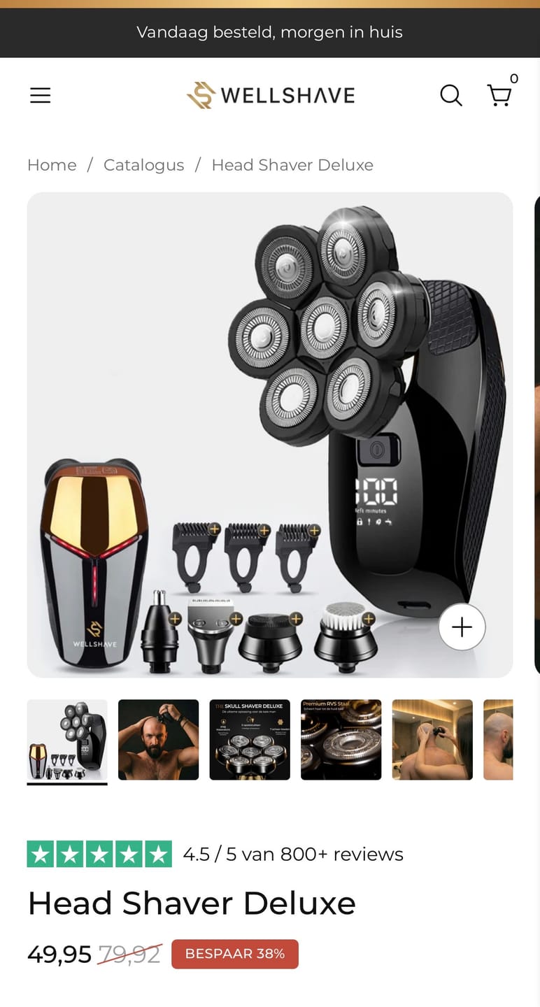 Customer photo review of Head Shaver™ 7D Scheerkop