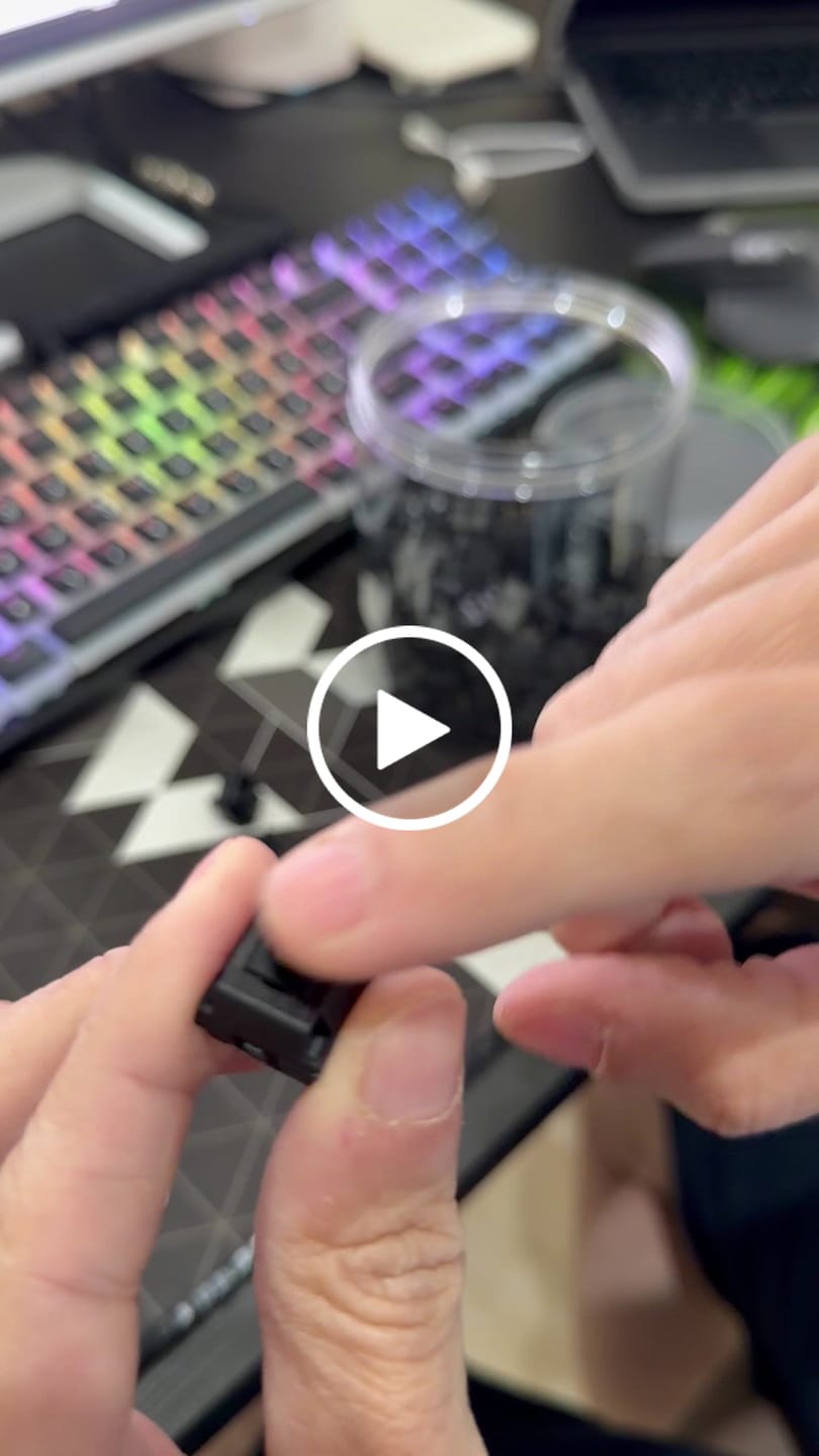 Customer video review of HMX K01 LIGHT TACTILE SWITCH FACTORY LUBED (10PCS)