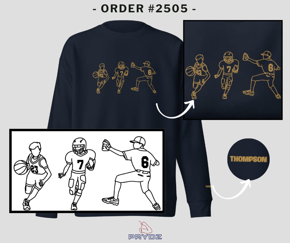 Customer photo review of Custom Sports Sweatshirt