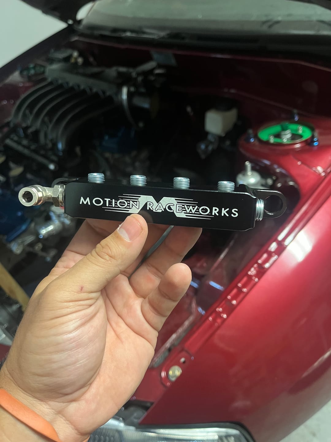 Customer photo review of Motion Raceworks Vacuum Boost Reference Billet Aluminum Distribution Block 18-10020