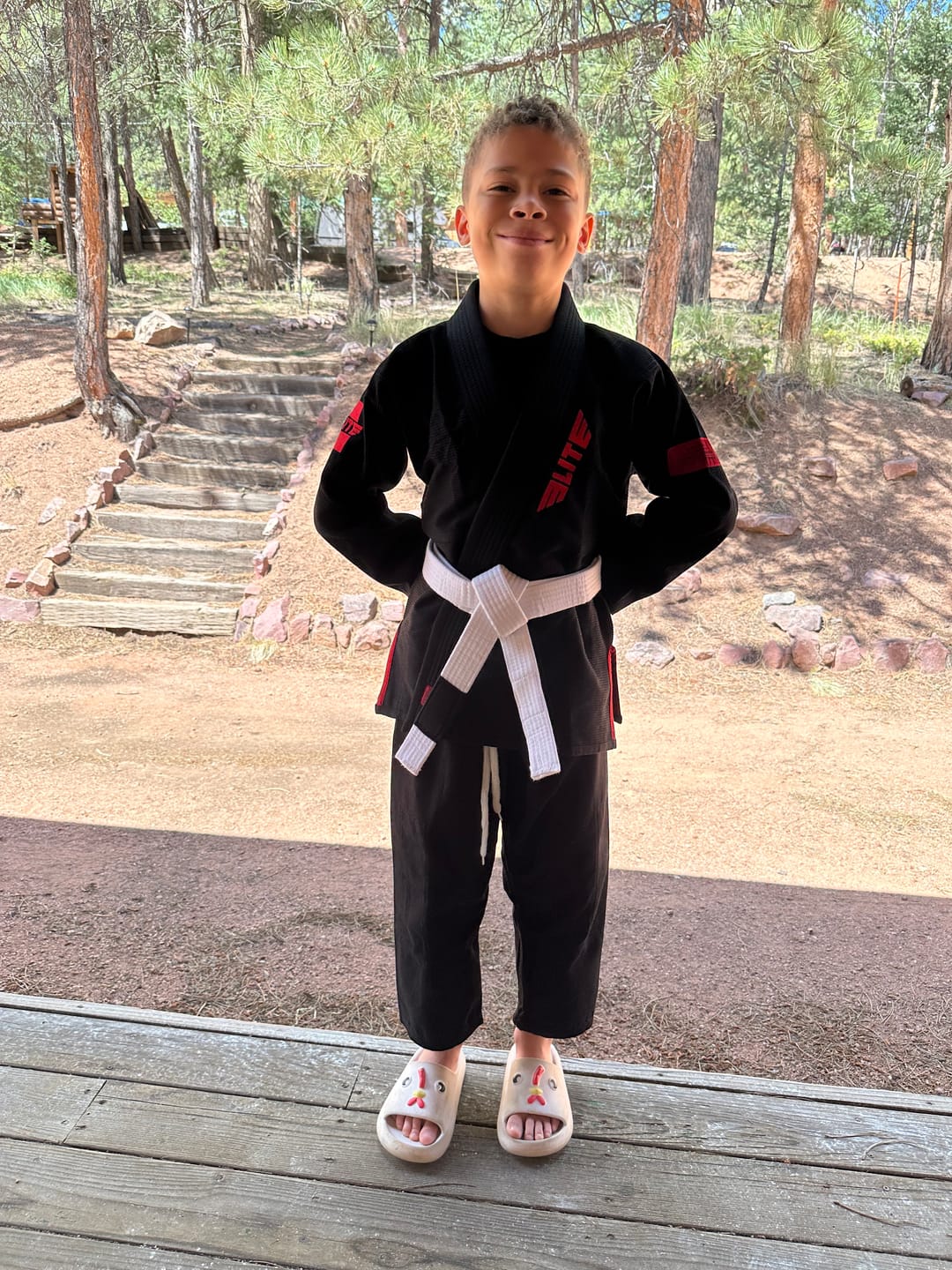 Customer photo review of Core Black Brazilian Jiu Jitsu Kids BJJ Gi