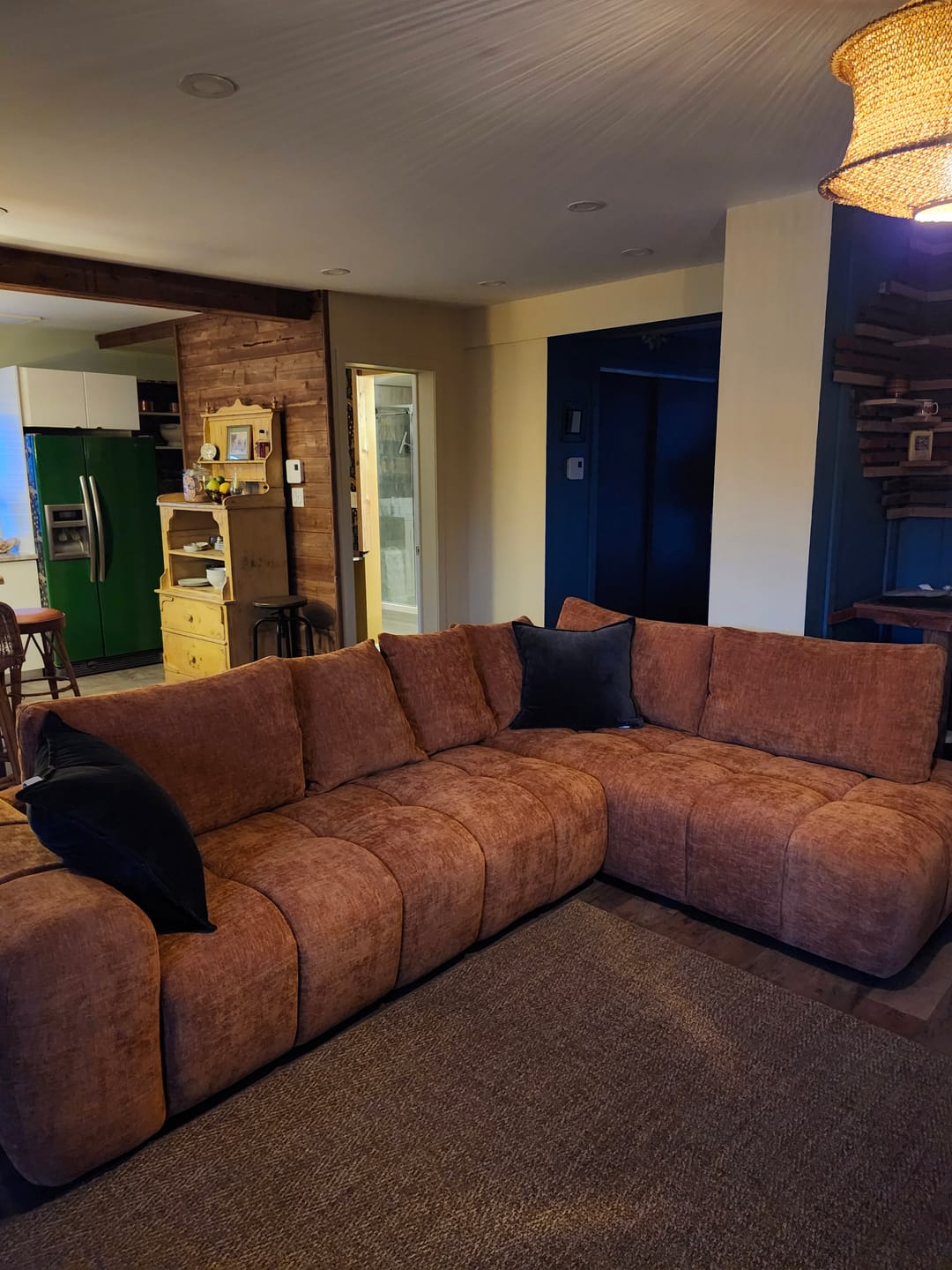 Customer photo review of OLIVIA - Sofa sectionnel 120" orange