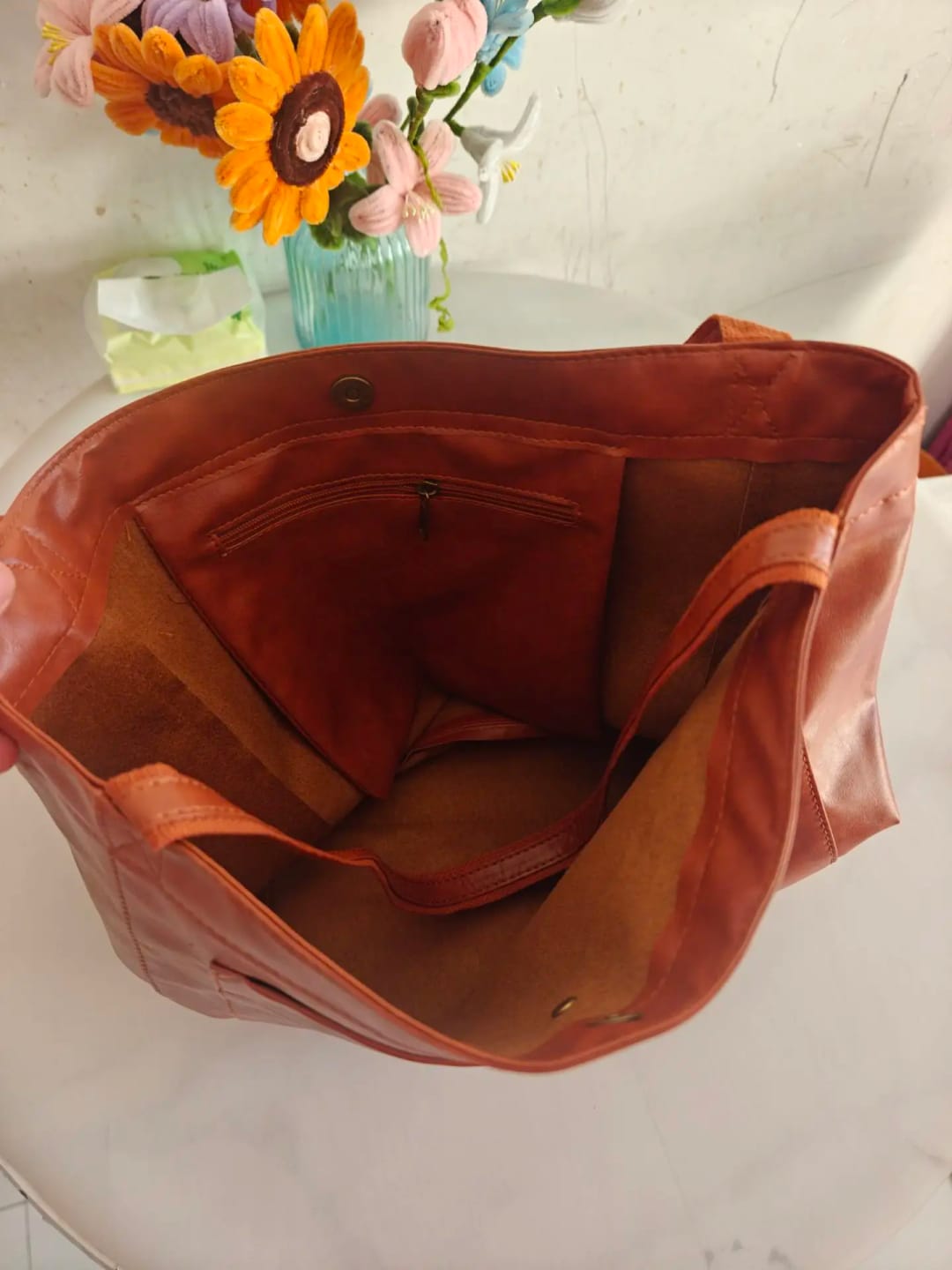 Customer photo review of Women's Faux Leather Handbag