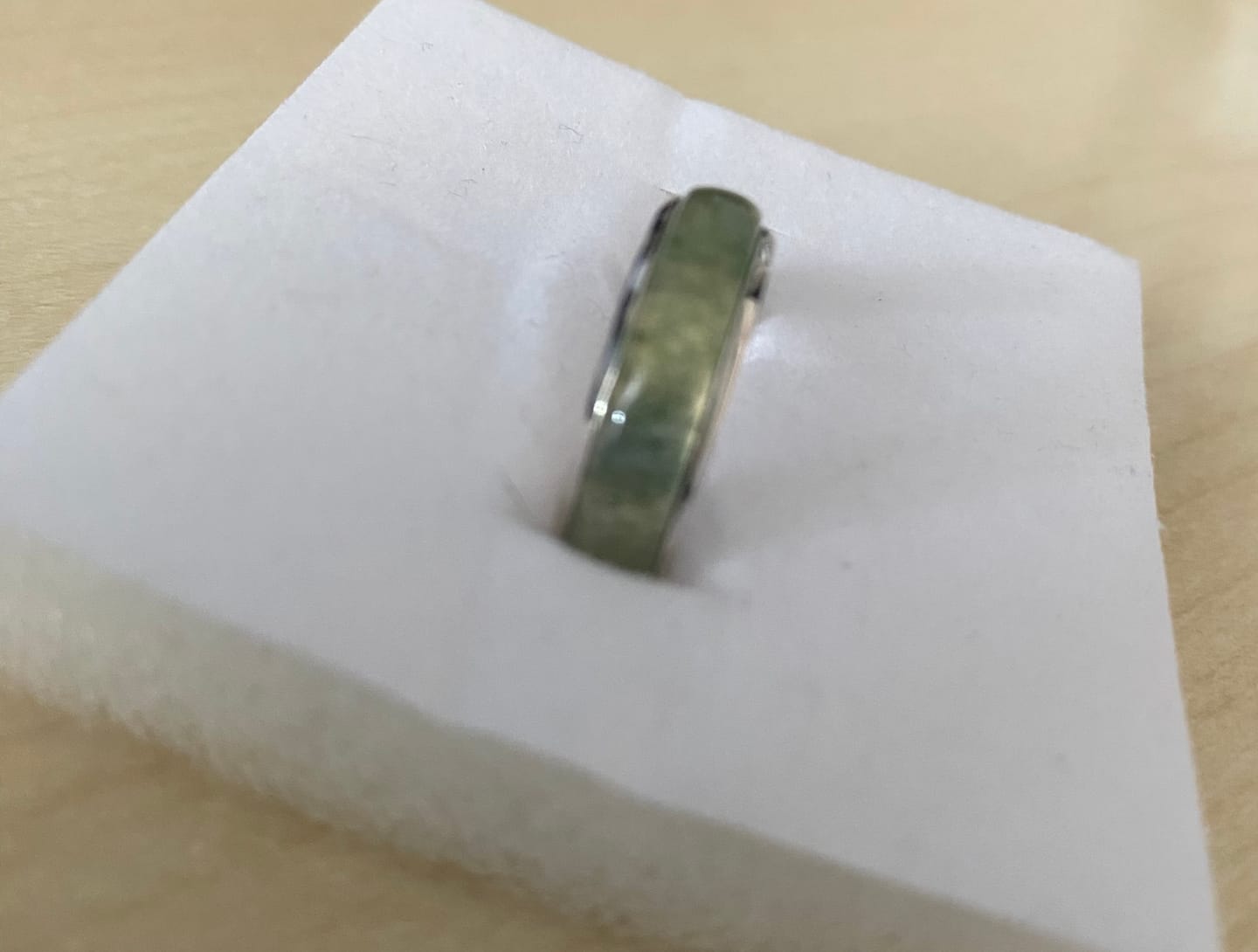 Customer photo review of Olivenorma Simple Moss Agate Shape Ring