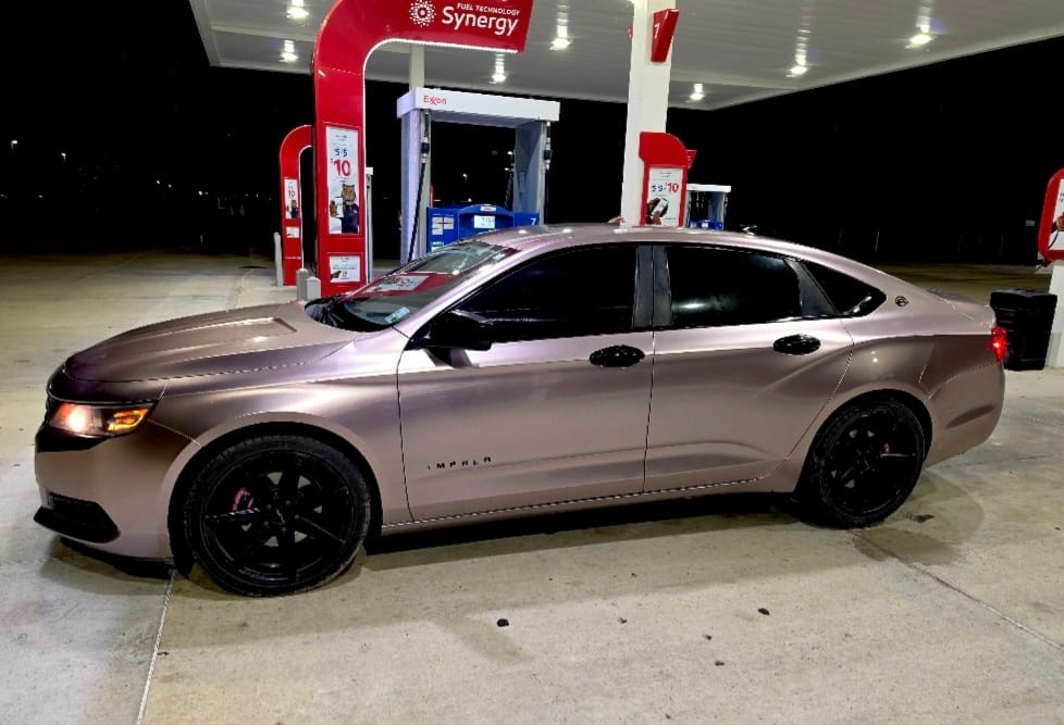 Customer photo review of Glossy Metallic Frozen Berry Vinyl Wrap