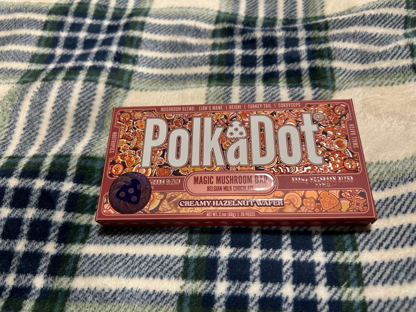 Customer photo review of Creamy Hazelnut Wafer Chocolate Bar (12,000 MG)