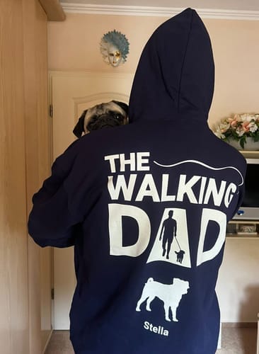 Customer photo review of Personalisierter Hoodie - The Walking Dad