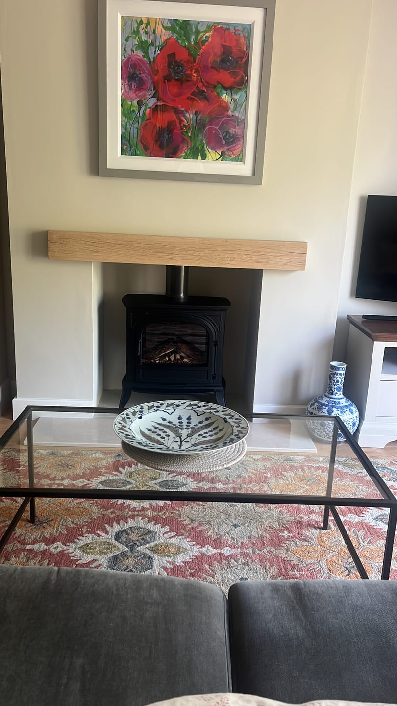 Customer photo review of Madison Glass Metal Coffee Table - Dark Bronze