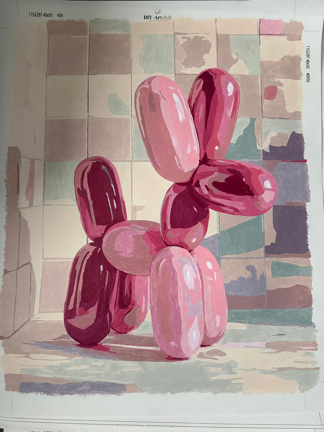 Customer photo review of Balloon dog | Paint by Number