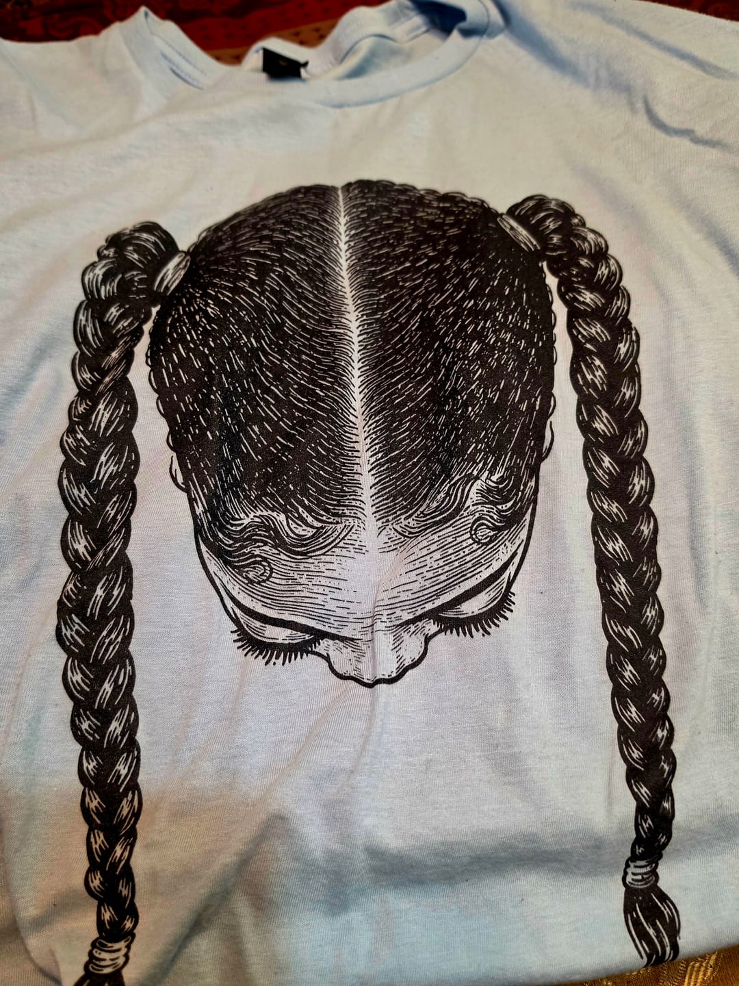 Customer photo review of Parted Ponytails Tee