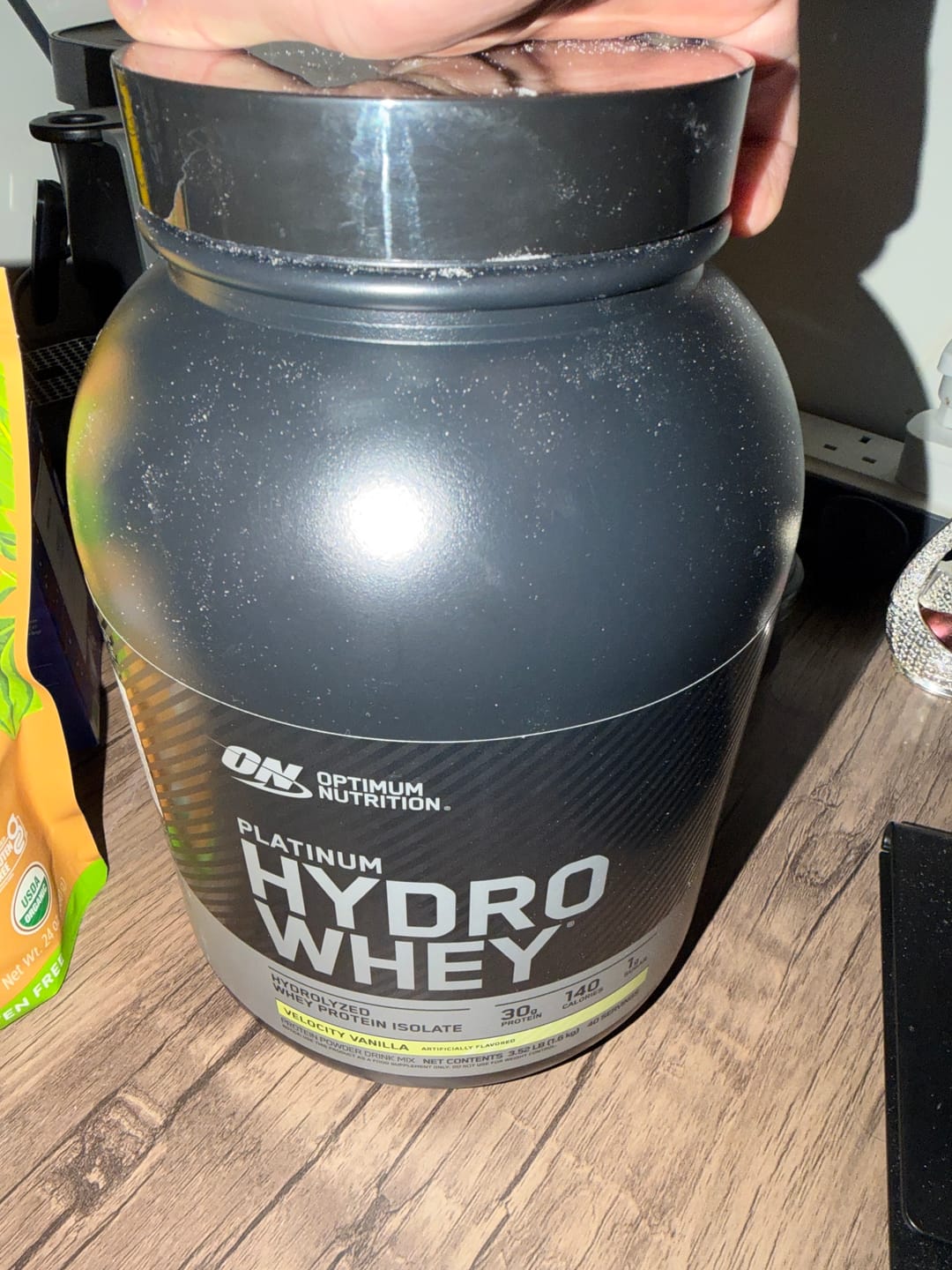 Customer photo review of Optimum Nutrition Platinum Hydro Whey Protein Powder - Velocity Vanilla - 3.52 lb