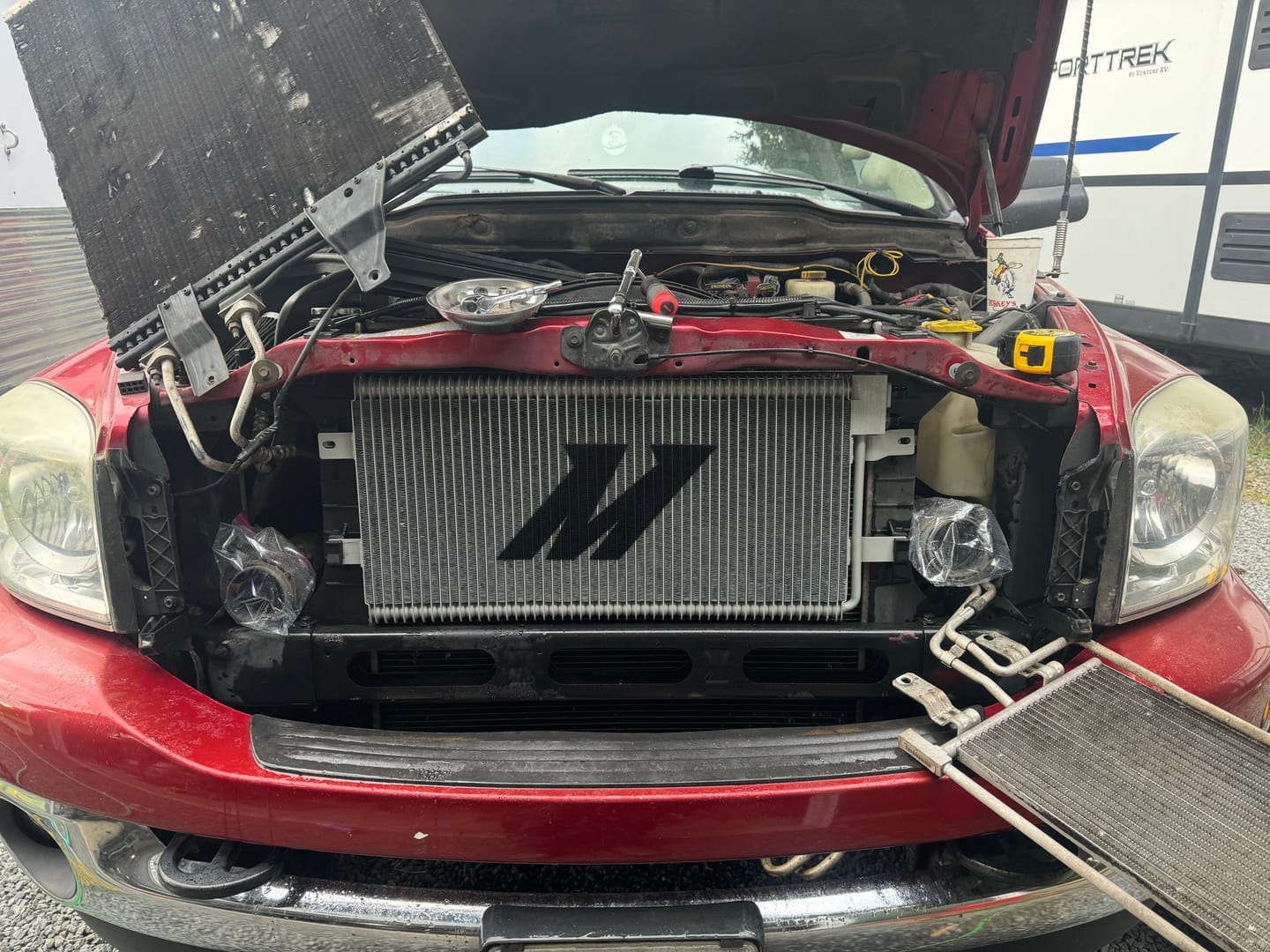Customer photo review of Mishimoto 03-09 Dodge Ram 5.9L/6.7L Cummins Transmission Cooler